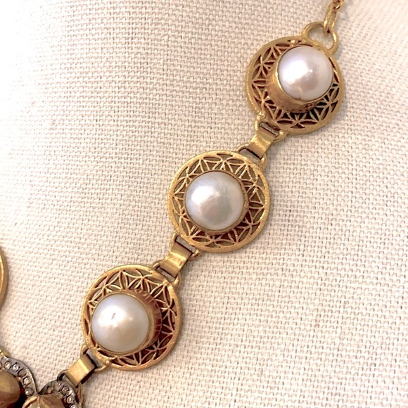 Ruby & Pearl Statement Necklace - Picture 6 of 10